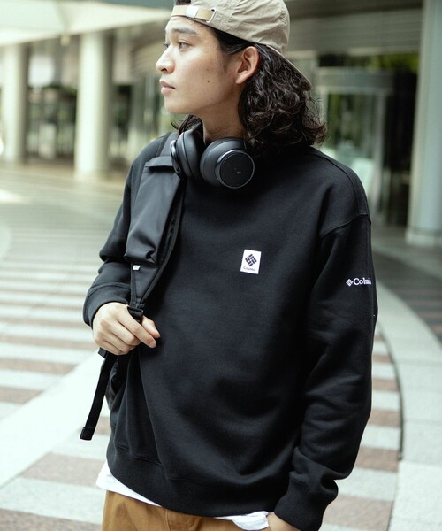 FREAK'S STORE（フリークスストア）の「限定展開 Columbia×FREAK'S STORE/コロンビア 別注 インペリアルパーク ワンポイントロゴ クルーネックスウェット（スウェット・メンズ・チャコールグレー/アッシュグレー/ベージュ/ネイビー/ブラック・SMALL/MEDIUM/LARGE/X-LARGE）」の6枚目の写真