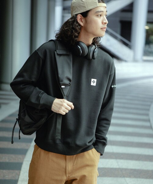 FREAK'S STORE（フリークスストア）の「限定展開 Columbia×FREAK'S STORE/コロンビア 別注 インペリアルパーク ワンポイントロゴ クルーネックスウェット（スウェット・メンズ・チャコールグレー/アッシュグレー/ベージュ/ネイビー/ブラック・SMALL/MEDIUM/LARGE/X-LARGE）」の8枚目の写真