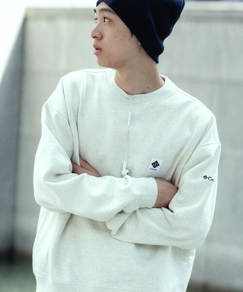 FREAK'S STORE（フリークスストア）の「限定展開 Columbia×FREAK'S STORE/コロンビア 別注 インペリアルパーク ワンポイントロゴ クルーネックスウェット（スウェット・メンズ・チャコールグレー/アッシュグレー/ベージュ/ネイビー/ブラック・SMALL/MEDIUM/LARGE/X-LARGE）」の21枚目の写真