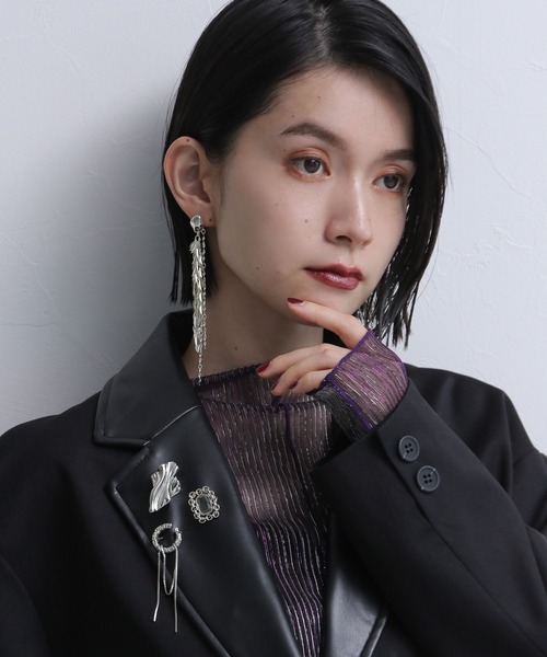 HARE（ハレ）の「3ピースセットメタルブローチ(HARE)（ブローチ/コサージュ・レディース・シルバー・FREE）」の4枚目の写真