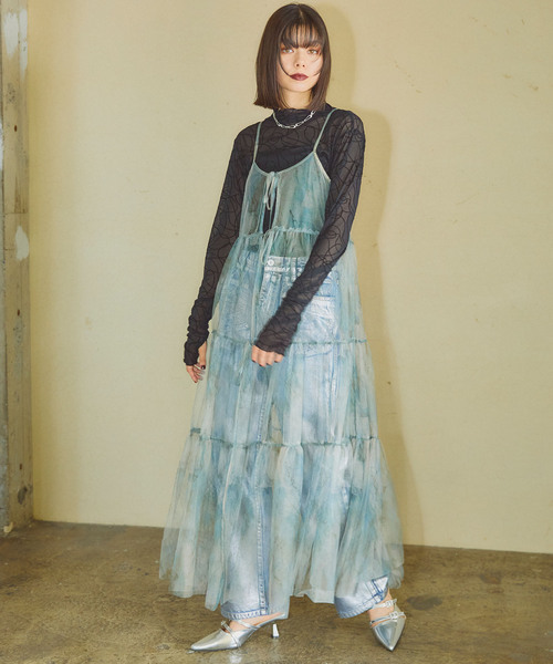 ELLEgirl（エルガール）の「ラインデザインシアートップス【ELLEgirl/エル ガール】（Tシャツ/カットソー・レディース・ブラック・FREE）」の7枚目の写真