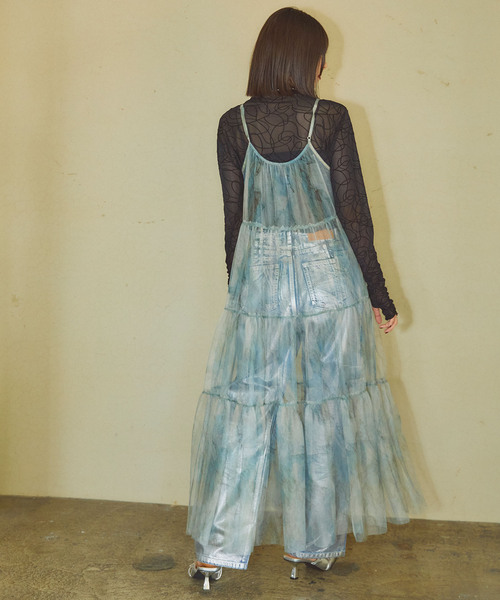 ELLEgirl（エルガール）の「ラインデザインシアートップス【ELLEgirl/エル ガール】（Tシャツ/カットソー・レディース・ブラック・FREE）」の9枚目の写真