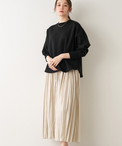 MICA&DEAL（マイカ＆ディール）の「シャイニープリーツスカート（スカート・レディース・カーキオリーブ/ライトベージュ/ライトブルー・FREE）」の9枚目の写真