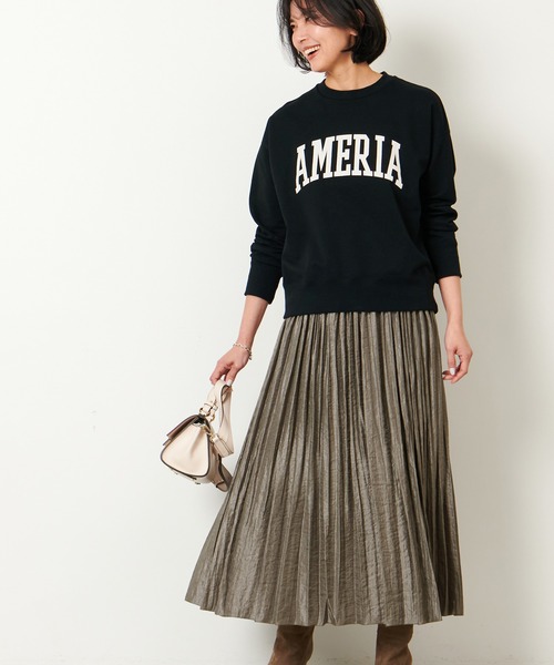 MICA&DEAL（マイカ＆ディール）の「シャイニープリーツスカート（スカート・レディース・カーキオリーブ/ライトベージュ/ライトブルー・FREE）」の15枚目の写真