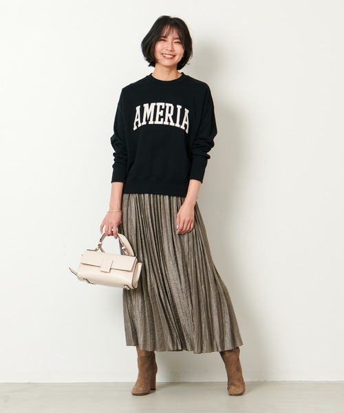 MICA&DEAL（マイカ＆ディール）の「シャイニープリーツスカート（スカート・レディース・カーキオリーブ/ライトベージュ/ライトブルー・FREE）」の16枚目の写真