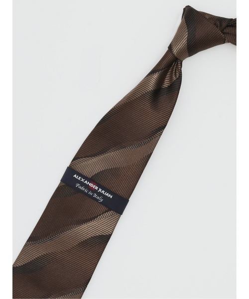 Alexander Julian(アレキサンダージュリアン)の「【日本製】アレキサンダージュリアン イタリア生地 ジオメトリック柄 ネクタイ 8.0cm幅(ネクタイ・メンズ・ブラウン/グレー・FREE)」の9枚目の写真