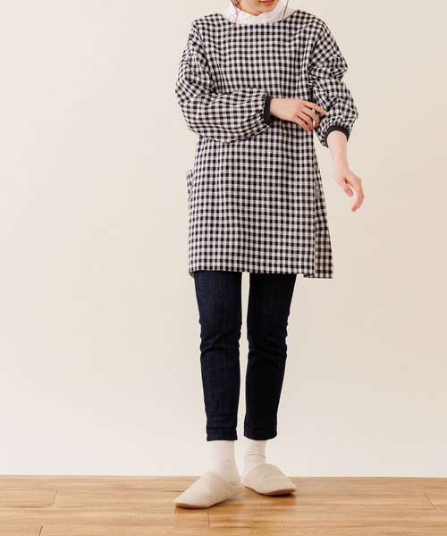 コットンリネン2way割烹着ショートエプロン（エプロン）｜and it_