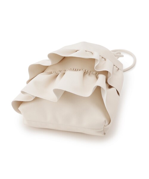 OPAQUE.CLIP（オペークドットクリップ）の「◆【長さ調整可能】合皮ティアードフリルミニショルダーバッグ（ショルダーバッグ・レディース・アイボリー/ブラック/チャコールグレー・00）」の8枚目の写真