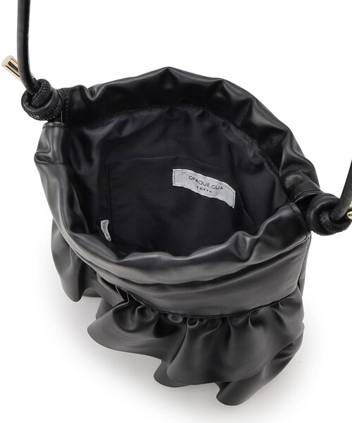 OPAQUE.CLIP（オペークドットクリップ）の「◆【長さ調整可能】合皮ティアードフリルミニショルダーバッグ（ショルダーバッグ・レディース・アイボリー/ブラック/チャコールグレー・00）」の11枚目の写真