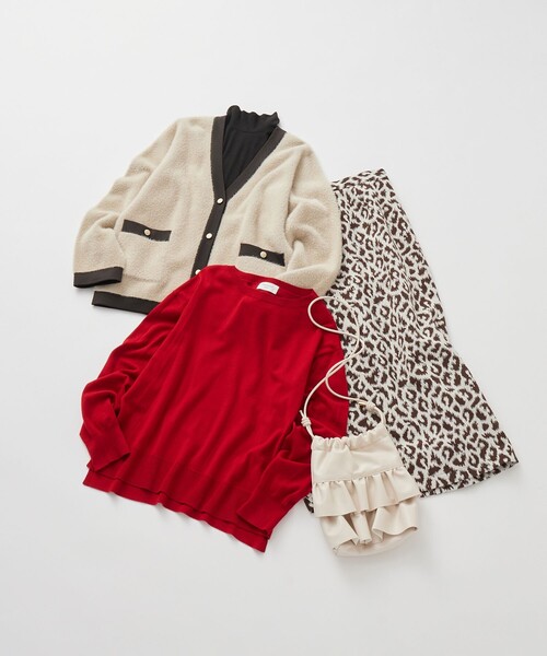 OPAQUE.CLIP（オペークドットクリップ）の「◆【長さ調整可能】合皮ティアードフリルミニショルダーバッグ（ショルダーバッグ・レディース・アイボリー/ブラック/チャコールグレー・00）」の22枚目の写真