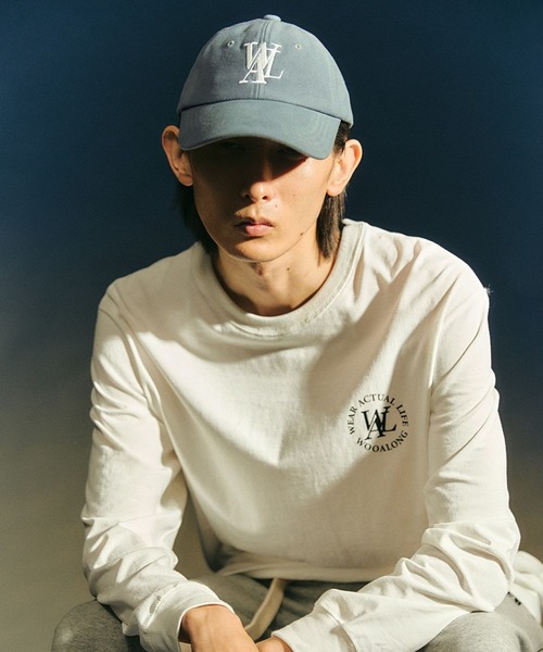 WOOALONG（ウアロン）の「★K-POPアイドル着用【UNISEX】WOOALONG／ロゴキャップ（キャップ・レディース・ブラック/ホワイト/ピンク/チャコール/ベージュ/モカ・FREE）」の12枚目の写真