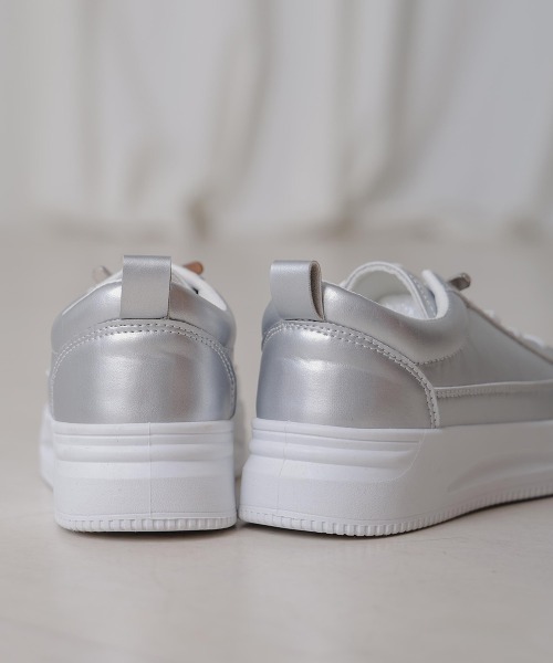 Bou Jeloud（ブージュルード）の「PUレザースニーカー（スニーカー・レディース・ブラック/シルバー/オフホワイト・38/37）」の22枚目の写真