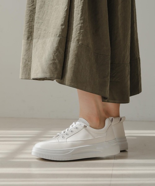 Bou Jeloud（ブージュルード）の「PUレザースニーカー（スニーカー・レディース・ブラック/シルバー/オフホワイト・38/37）」の6枚目の写真