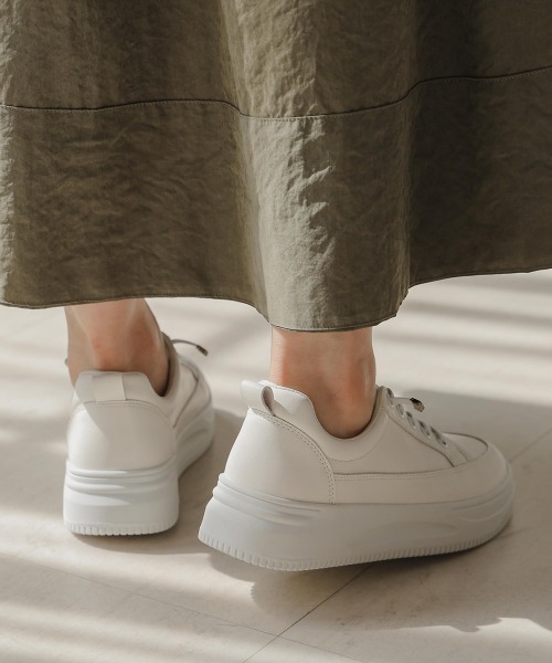 Bou Jeloud（ブージュルード）の「PUレザースニーカー（スニーカー・レディース・ブラック/シルバー/オフホワイト・38/37）」の7枚目の写真