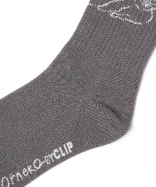 studio CLIP（スタディオクリップ）の「【Orneko BY CLIP】ネコ柄ソックス（ソックス/靴下・レディース・ホワイト/ピンク/チャコール・FREE）」の9枚目の写真