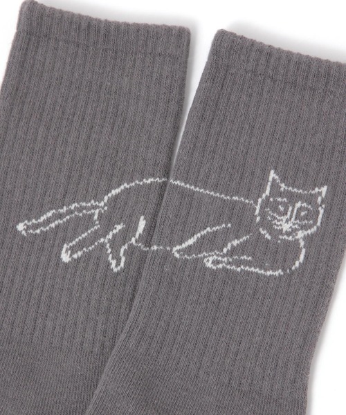 studio CLIP（スタディオクリップ）の「【Orneko BY CLIP】ネコ柄ソックス（ソックス/靴下・レディース・ホワイト/ピンク/チャコール・FREE）」の12枚目の写真