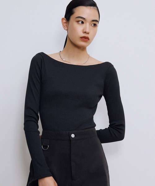 カップ付きTシャツ バックオープン 10分袖（Tシャツ/カットソー）｜OUR