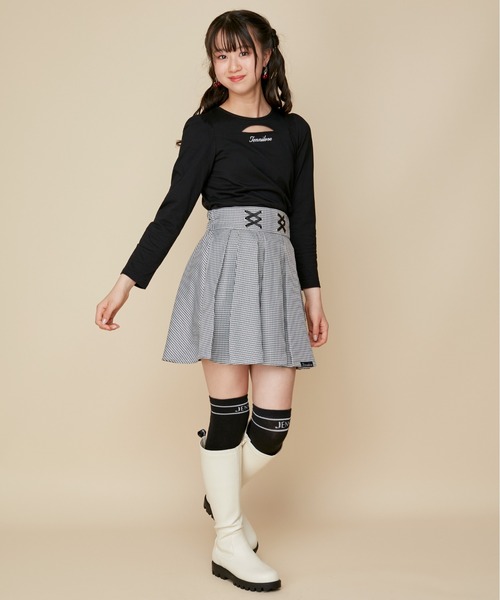 JENNI（ジェニィ）の「ラインロゴニーハイソックス（ソックス