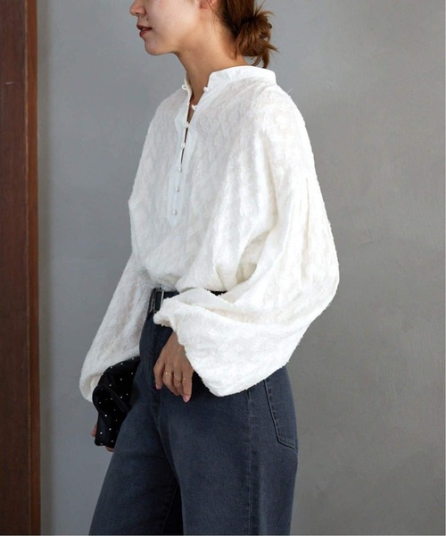 JOURNAL STANDARD relume（ジャーナルスタンダード　レリューム）の「《追加2》コットンジャガードギャザーブラウス（シャツ/ブラウス・レディース・ブラック/ホワイト・FREE）」の19枚目の写真