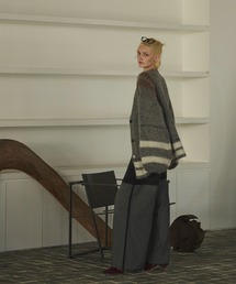 loin nuit（ロワンニュイ）の「plaid pattern knitcardigan / プラッド 
