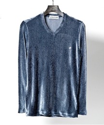 Buffalo Bobs | SUGIAYA-V(スギアヤ-V)ベロアヘリンボーン Vネック ロンT(Tシャツ/カットソー)