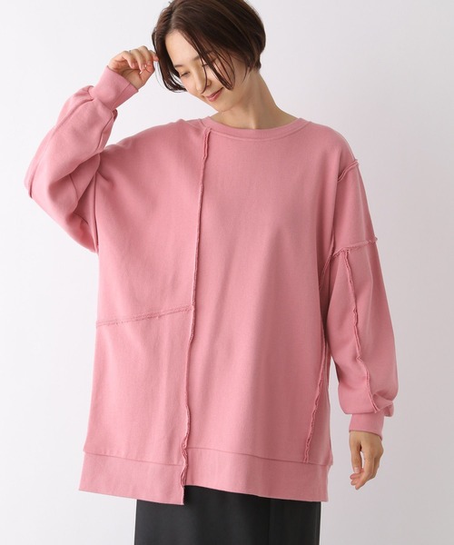 LEPSIM（レプシィム）の「リメイク裏毛チュニックワンピース　987273（チュニック・レディース・ライトグレー/ピンク/ブラック/チャコールグレー/ブルー/グリーン系その他・FREE）」の6枚目の写真