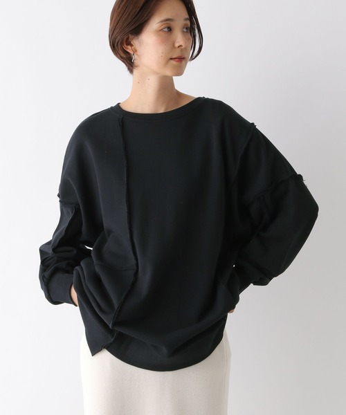 LEPSIM（レプシィム）の「リメイク裏毛チュニックワンピース　987273（チュニック・レディース・ライトグレー/ピンク/ブラック/チャコールグレー/ブルー/グリーン系その他・FREE）」の7枚目の写真