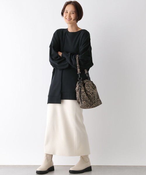 LEPSIM（レプシィム）の「リメイク裏毛チュニックワンピース　987273（チュニック・レディース・ライトグレー/ピンク/ブラック/チャコールグレー/ブルー/グリーン系その他・FREE）」の10枚目の写真