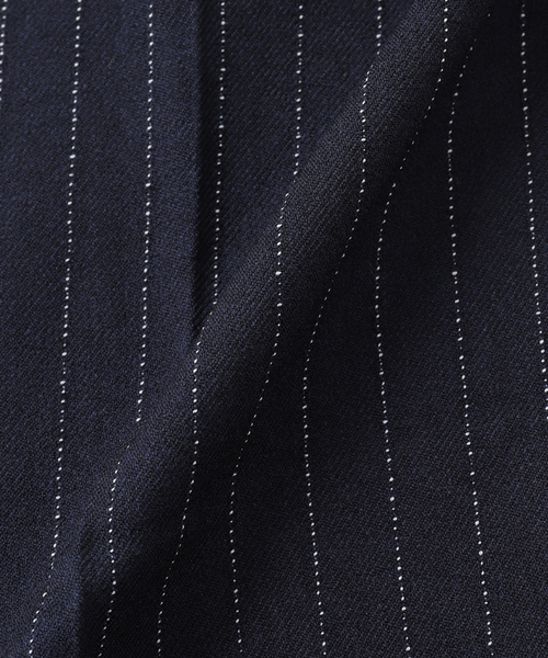 417 EDIFICE（フォーワンセブンエディフィス）の「ストライプ 2タックイージー（スラックス・メンズ・ブラック×ブラック/ベージュ・MEDIUM/SMALL/LARGE）」の6枚目の写真