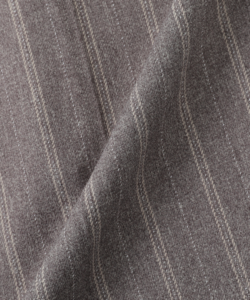 417 EDIFICE（フォーワンセブンエディフィス）の「ストライプ 2タックイージー（スラックス・メンズ・ブラック×ブラック/ベージュ・MEDIUM/SMALL/LARGE）」の7枚目の写真