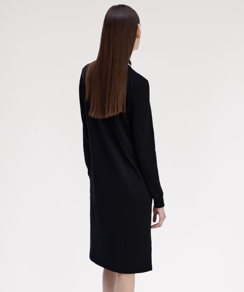 FRED PERRY（フレッドペリー）の「The Long Sleeve Fred Perry Shirt Dress／フレッドペリー長袖ポロシャツワンピース（ワンピース・レディース・ブラック/ダークブルー/ブラック系その他/ダークグレー・8/10）」の6枚目の写真