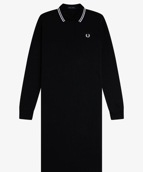 美品　フレッドペリー FRED PERRY ポロシャツ 長袖 Lサイズ FRED PERRY ワンピース The Long Sleeve Fred Perry Shirt Dress