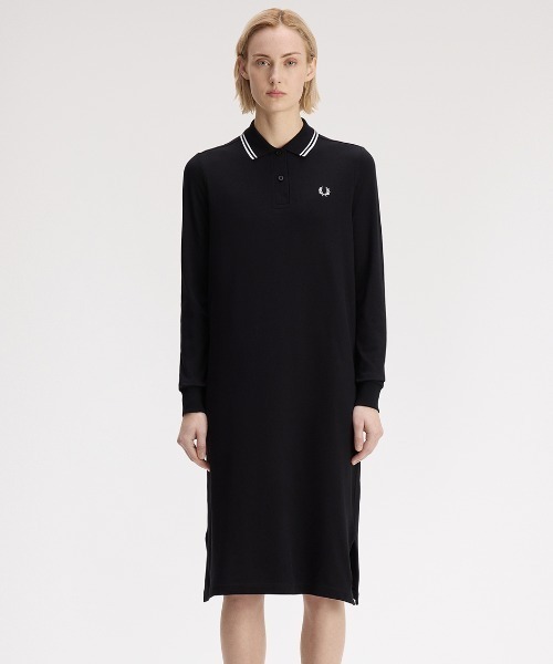 FRED PERRY(フレッドペリー)の「The Long Sleeve Fred Perry Shirt Dress/フレッドペリー長袖ポロシャツワンピース(ワンピース・レディース・ブラック/ダークブルー/ブラック系その他/ダークグレー・8/10)」の18枚目の写真