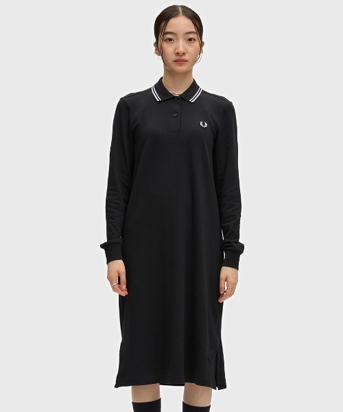 FRED PERRY(フレッドペリー)の「The Long Sleeve Fred Perry Shirt Dress/フレッドペリー長袖ポロシャツワンピース(ワンピース・レディース・ブラック/ダークブルー/ブラック系その他/ダークグレー・8/10)」の14枚目の写真