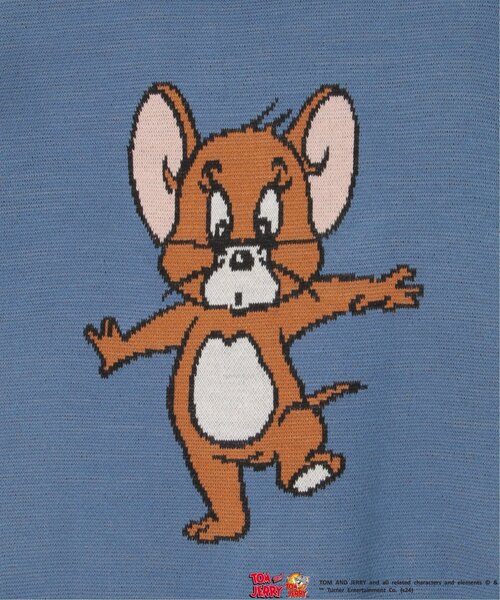 notch.（ノッチ）の「TOM and JERRY トムとジェリー ジャガードニット（ニット/セーター・レディース・ブルー/ベージュ・M）」の20枚目の写真