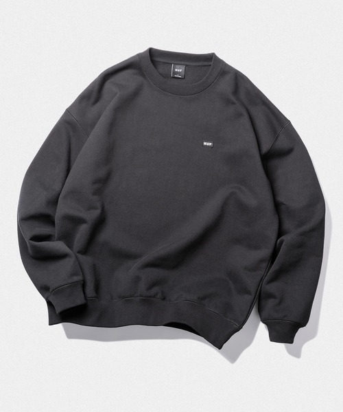 HUF(ハフ)の「CLASSIC FLEECE CREW / HUF ハフ ヘビーウェイト 刺繍ロゴ スウェット セットアップ対応商品(スウェット・メンズ・グリーン系その他/レッド系その他/アッシュグレー/ブラック・SMALL/LARGE/MEDIUM/X-LARGE/XX-LARGE)」の5枚目の写真