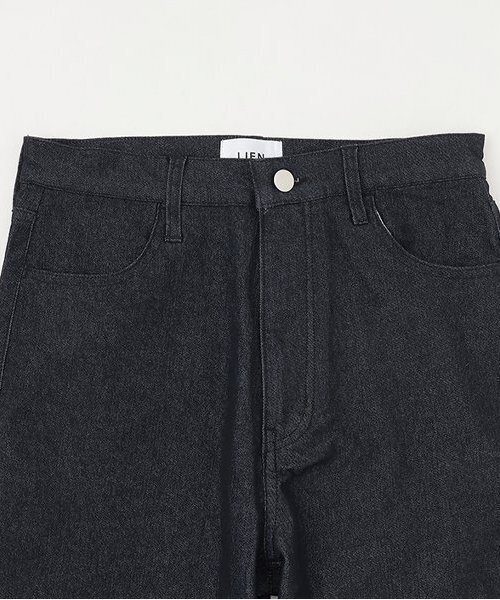 petit main LIEN（プティマインリアン）の「【親子リンク】ストレッチフレアパンツ（デニムパンツ・レディース・ブラック/ネイビー・S/M）」の4枚目の写真