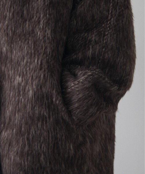 MERLOT（メルロー）の「シャギースタンドカラーミドルコート（その他アウター・レディース・ブラウン・FREE）」の17枚目の写真