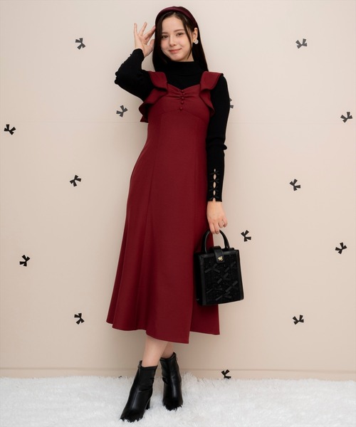 WILLSELECTION（ウィルセレクション）の「パイピングフリルマーメイドジャンスカ（ジャンパースカート・レディース・ブラウン系その他/グレー/ボルドー・FREE）」の7枚目の写真