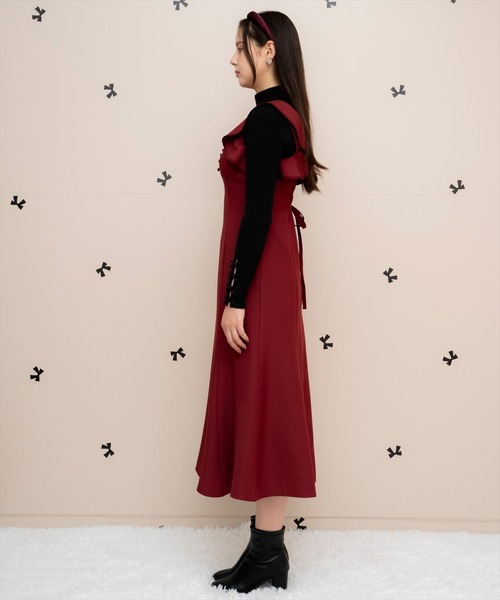 WILLSELECTION（ウィルセレクション）の「パイピングフリルマーメイドジャンスカ（ジャンパースカート・レディース・ブラウン系その他/グレー/ボルドー・FREE）」の8枚目の写真