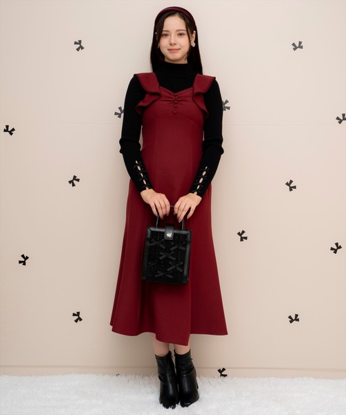 WILLSELECTION（ウィルセレクション）の「パイピングフリルマーメイドジャンスカ（ジャンパースカート・レディース・ブラウン系その他/グレー/ボルドー・FREE）」の14枚目の写真