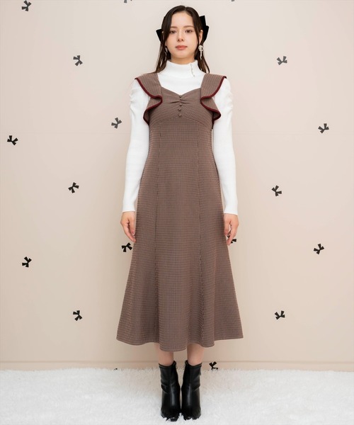 WILLSELECTION（ウィルセレクション）の「パイピングフリルマーメイドジャンスカ（ジャンパースカート・レディース・ブラウン系その他/グレー/ボルドー・FREE）」の17枚目の写真