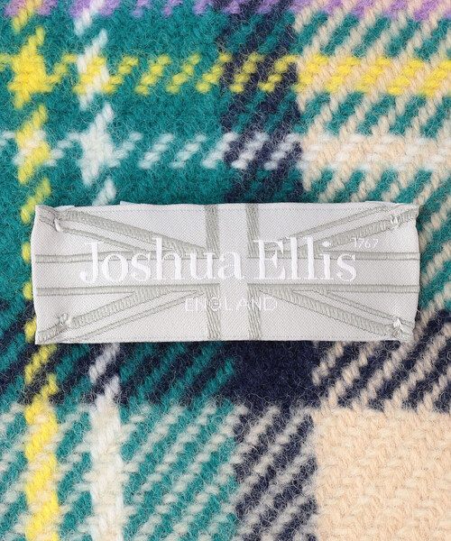 Joshua Ellis | ウール マルチチェックマフラー WOMEN