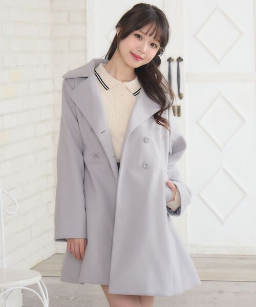 ems excite（エムズエキサイト）の「Fファー襟リボンコート（その他