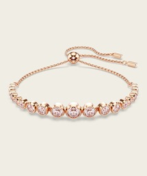SWAROVSKI（スワロフスキー）の「【公式】【スワロフスキー】Imber Tennisブレスレット ミックス・ラウンド・カット, ピンク, ローズゴールドトーン・プレーティング（ブレスレット・メンズ・レッド系）」