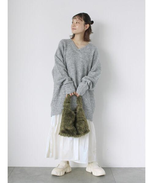 ehka sopo（エヘカソポ）の「オーロララメティアードスカート（スカート・レディース・キナリ/サックスブルー/シルバー・F）」の16枚目の写真