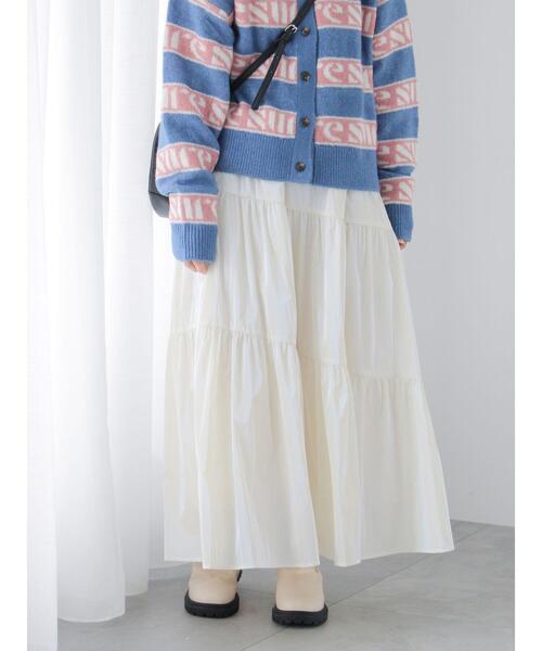 ehka sopo（エヘカソポ）の「オーロララメティアードスカート（スカート・レディース・キナリ/サックスブルー/シルバー・F）」の13枚目の写真