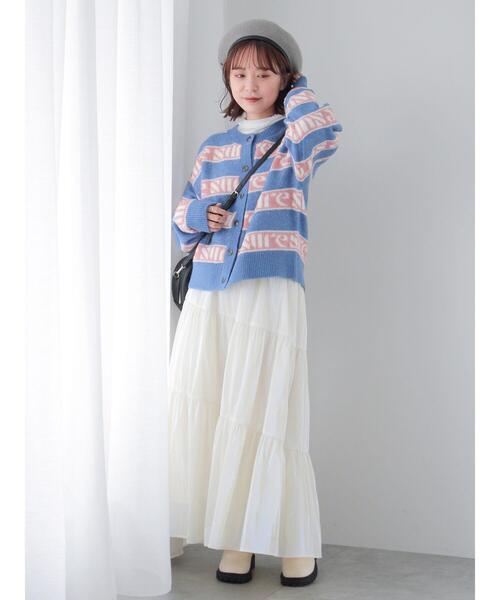 ehka sopo（エヘカソポ）の「オーロララメティアードスカート（スカート・レディース・キナリ/サックスブルー/シルバー・F）」の4枚目の写真