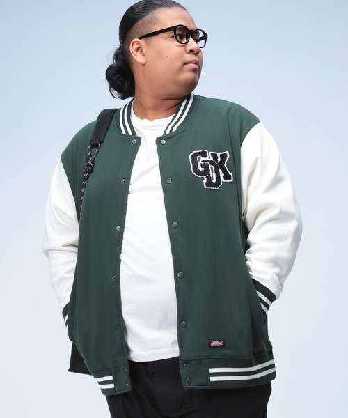 【セール】Dickies (ディッキーズ) 裏起毛 サガラ刺繍 スタジアムジャンパー 44608146（スカジャン）｜Dickies（ディッキーズ）