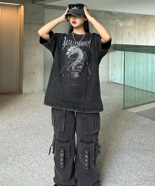 ベルトデザインカーゴパンツ（デニムパンツ）｜KsG